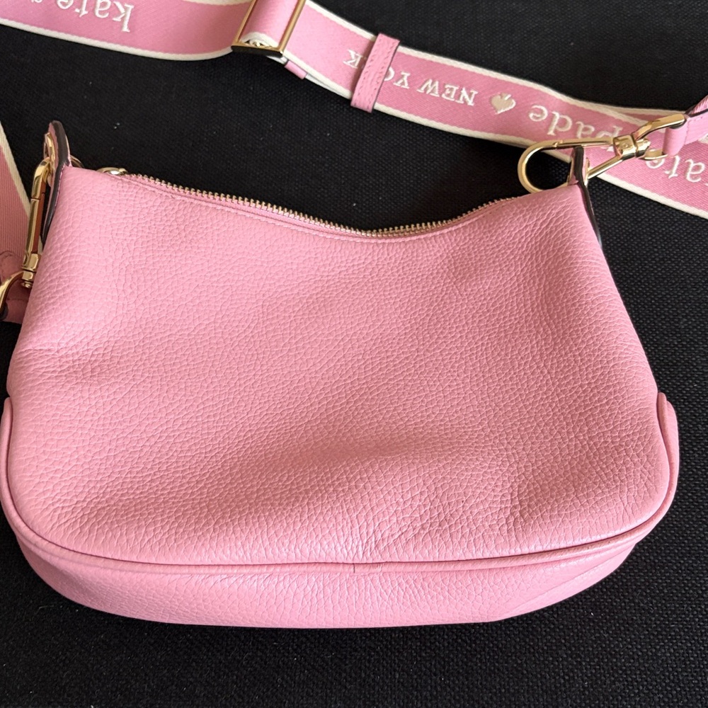 KATE SPADE NEW YORK PEBBLED LEATHER BRIGHT CAR ROSIE SMALL CROSSBODY BAG - Picture 12 of 15